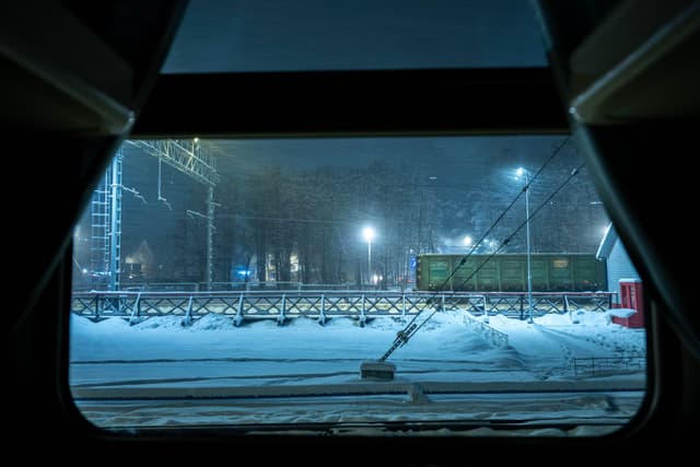 往莫斯科的火车上